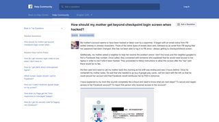 
                            9. How should my mother get beyond checkpoint login screen when ...