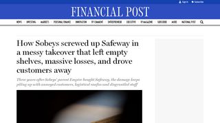 
                            10. How Sobeys screwed up Safeway in a messy takeover that left empty ...