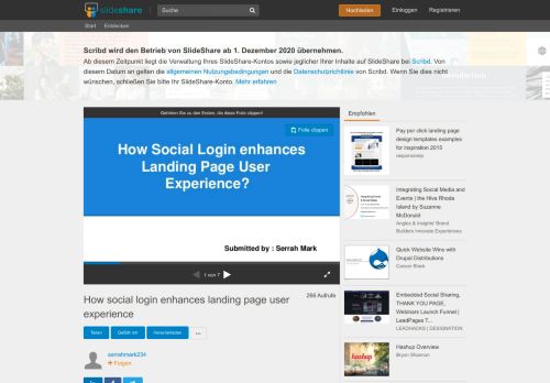 
                            10. How social login enhances landing page user experience - SlideShare
