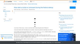 
                            13. How start a script or command during the fedora startup - Stack ...