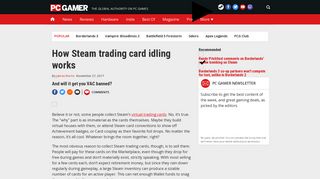 
                            12. How Steam trading card idling works | PC Gamer