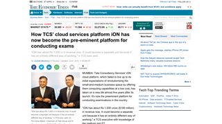 
                            11. How TCS' cloud services platform iON has now become the pre ...