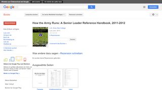 
                            6. How the Army Runs: A Senior Leader Reference Handbook, 2011-2012 - Google Books-Ergebnisseite