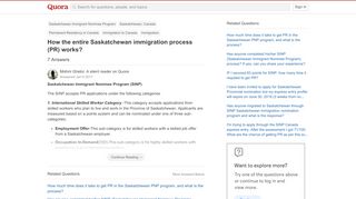 
                            8. How the entire Saskatchewan immigration process (PR) works? - Quora