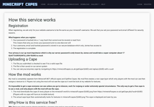 
                            11. How this service works | MinecraftCapes.co.uk