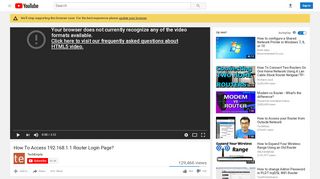 
                            7. How To Access 192.168.1.1 Router Login Page? - YouTube