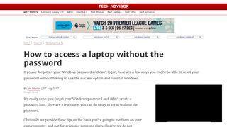 
                            4. How to Access a Laptop Without the Password - Tech Advisor