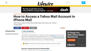 
                            7. How to Access a Yahoo Mail Account in iPhone Mail - Lifewire