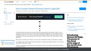 
                            6. How to access Amazon S3 backup without Jungle Disk - Stack Overflow