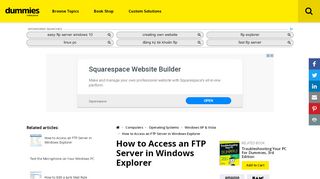 
                            7. How to Access an FTP Server in Windows Explorer - dummies