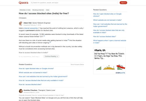 
                            10. How to access blocked sites (India) for free - Quora