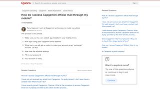 
                            9. How to access Capgemini official mail through my mobile - Quora