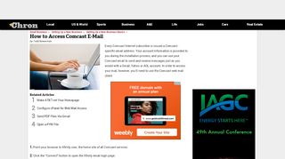 
                            4. How to Access Comcast E-Mail | Chron.com