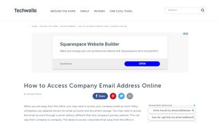 
                            2. How to Access Company Email Address Online | Techwalla.com