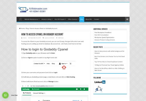 
                            10. How to Access cPanel on GoDaddy Account - Hire a Webmaster