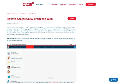 
                            2. How to Access Crew From the Web - Crew Help Center