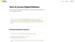 
                            3. How to Access Digital Editions | National Geographic