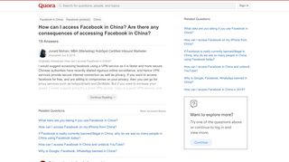 
                            7. How to access Facebook in China? Are there any consequences of ...