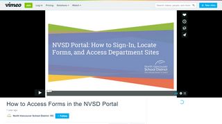 
                            8. How to Access Forms in the NVSD Portal on Vimeo