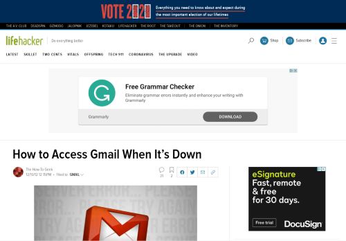 
                            8. How to Access Gmail When It's Down - Lifehacker