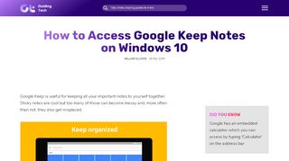 
                            7. How to Access Google Keep Notes From Windows 10 - Guiding Tech
