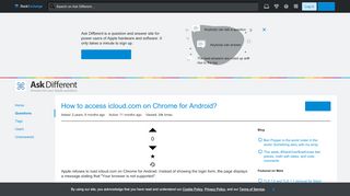 
                            3. How to access icloud.com on Chrome for Android? - Ask Different