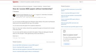 
                            5. How to access IEEE papers without membership - Quora