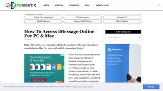 
                            4. How To Access iMessage Online For PC & Mac | Appamatix