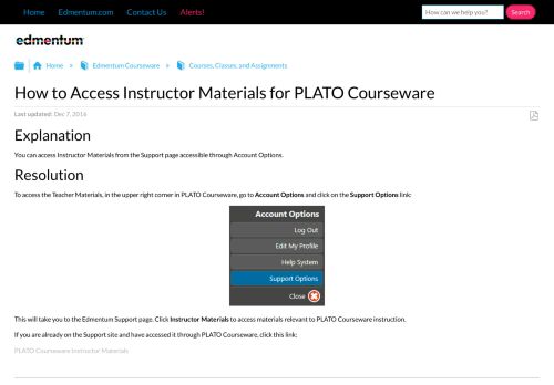 
                            2. How to Access Instructor Materials for PLATO Courseware ...