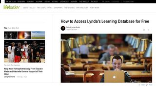 
                            8. How to Access Lynda's Learning Database for Free - Lifehacker
