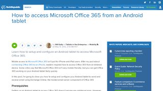 
                            5. How to access Microsoft Office 365 from an Android tablet ...