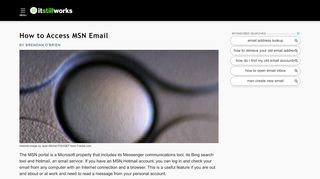 
                            13. How to Access MSN Email | It Still Works