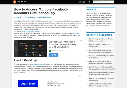 
                            8. How to Access Multiple Facebook Accounts Simultaneously - Oxhow