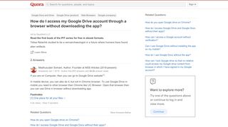 
                            4. How to access my Google Drive account through a browser without ...