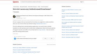 
                            5. How to access my Outlook email from home - Quora