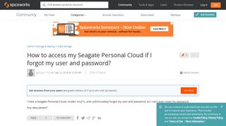
                            7. How to access my Seagate Personal Cloud if I forgot my user and ...