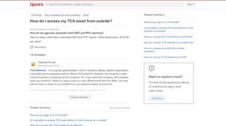 
                            4. How to access my TCS email from outside - Quora