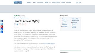 
                            11. How To Access MyPay | Military.com