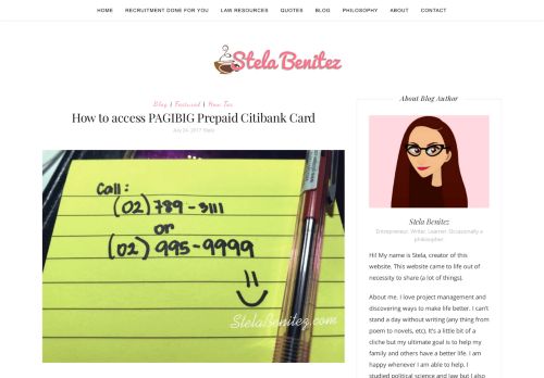 
                            4. How to access PAGIBIG Prepaid Citibank Card - Stela Benitez