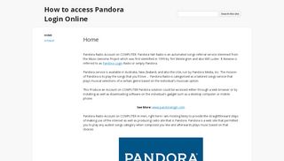 
                            12. How to access Pandora Login Online - Google Sites