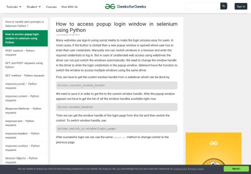 
                            12. How to access popup login window in selenium using Python ...