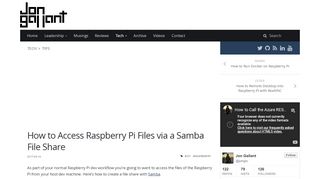 
                            4. How to Access Raspberry Pi Files via a Samba File Share | Jon Gallant