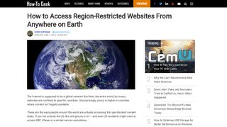 
                            5. How to Access Region-Restricted Websites From Anywhere on Earth