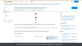 
                            9. How to access remote jackrabbit repository? - Stack Overflow