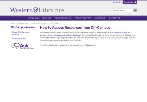 
                            12. How to Access Resources from Off-Campus - Western Libraries ...