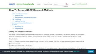 
                            7. How To Access SAGE Research Methods