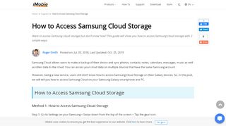 
                            6. How to Access Samsung Cloud Storage with 2 Ways - iMobie