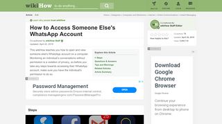 
                            2. How to Access Someone Else's WhatsApp Account: 6 Steps