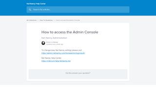 
                            6. How to access the Admin Console | Net Nanny Help Center