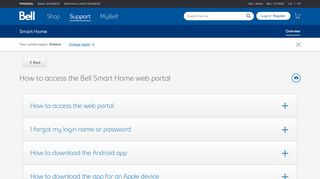 
                            13. How to access the Bell Smart Home web portal - Bell support